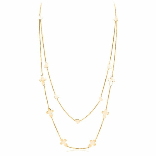 Ladies' Necklace Amen CROCI CUORI DOPPIA