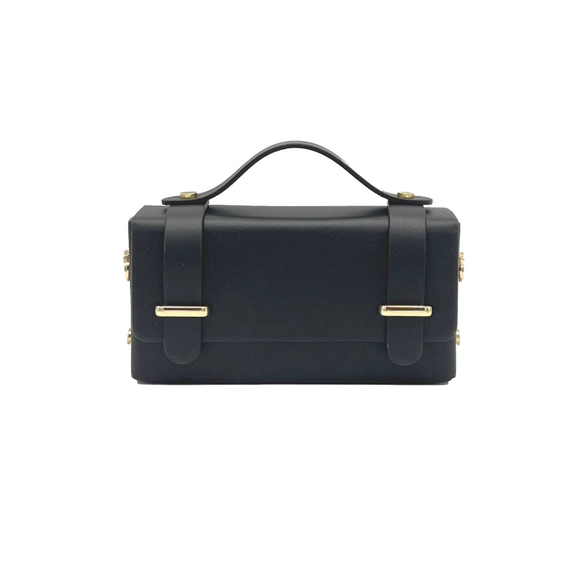 Mini clutch tas van echt leer met ketting, Gemaakt in Italië, art. 112591: Wit