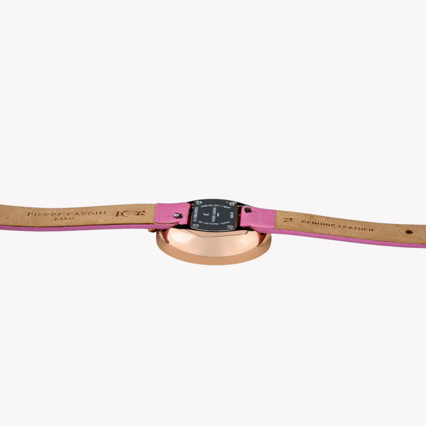 Montre femme Pierre Cardin en cuir rose, boîtier or rose | CMA.0004