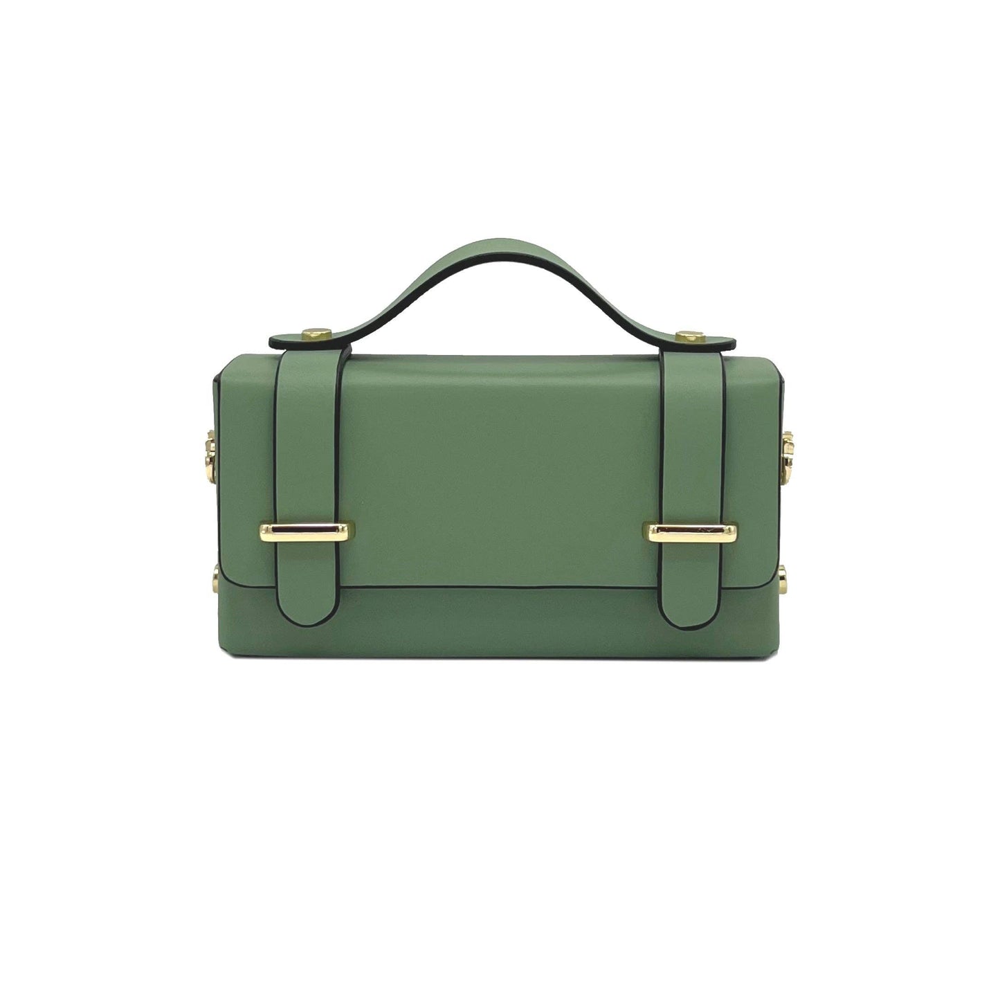 Mini clutch tas van echt leer met ketting, Gemaakt in Italië, art. 112591: Bordeaux