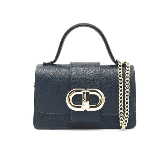 Clutch van echt leer, Mini formaat, Gemaakt in Italië, art. 112413GV: Donkerblauw