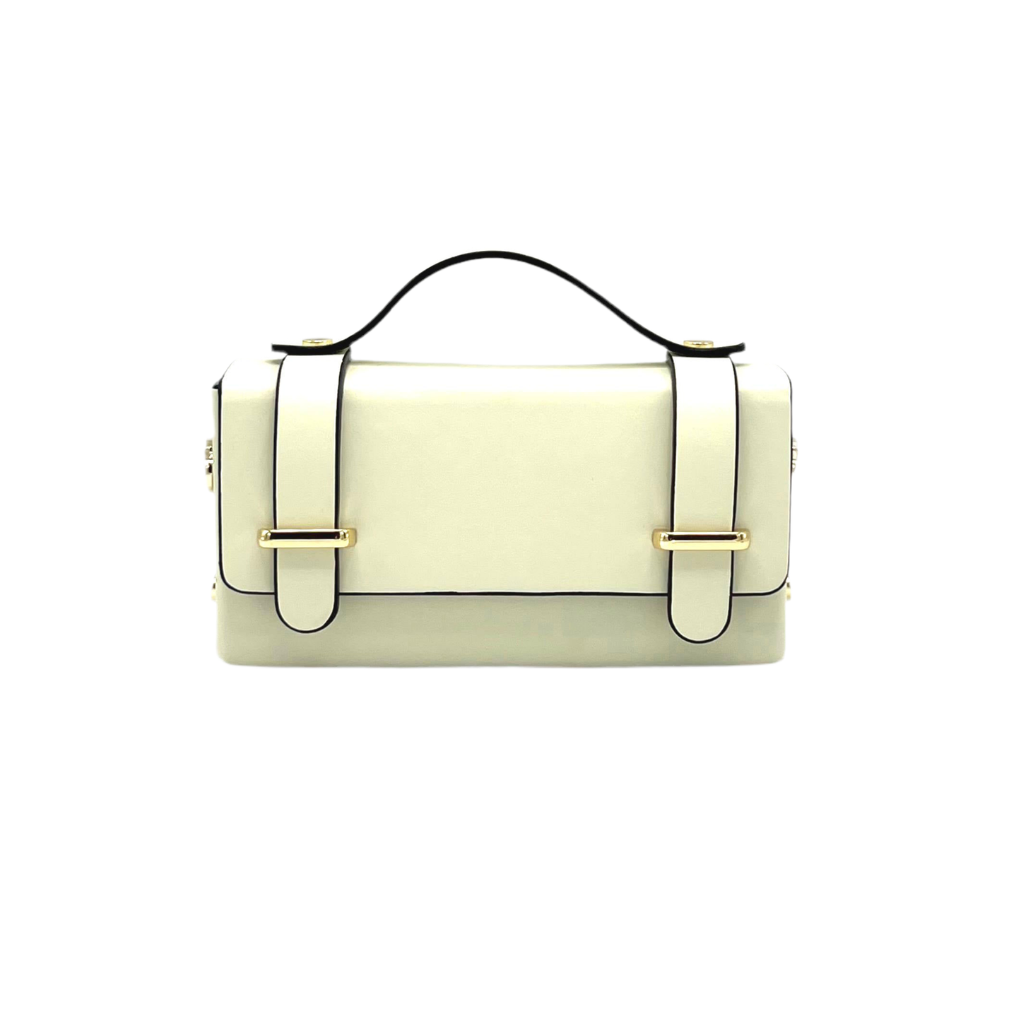 Mini clutch tas van echt leer met ketting, Gemaakt in Italië, art. 112591: Bordeaux