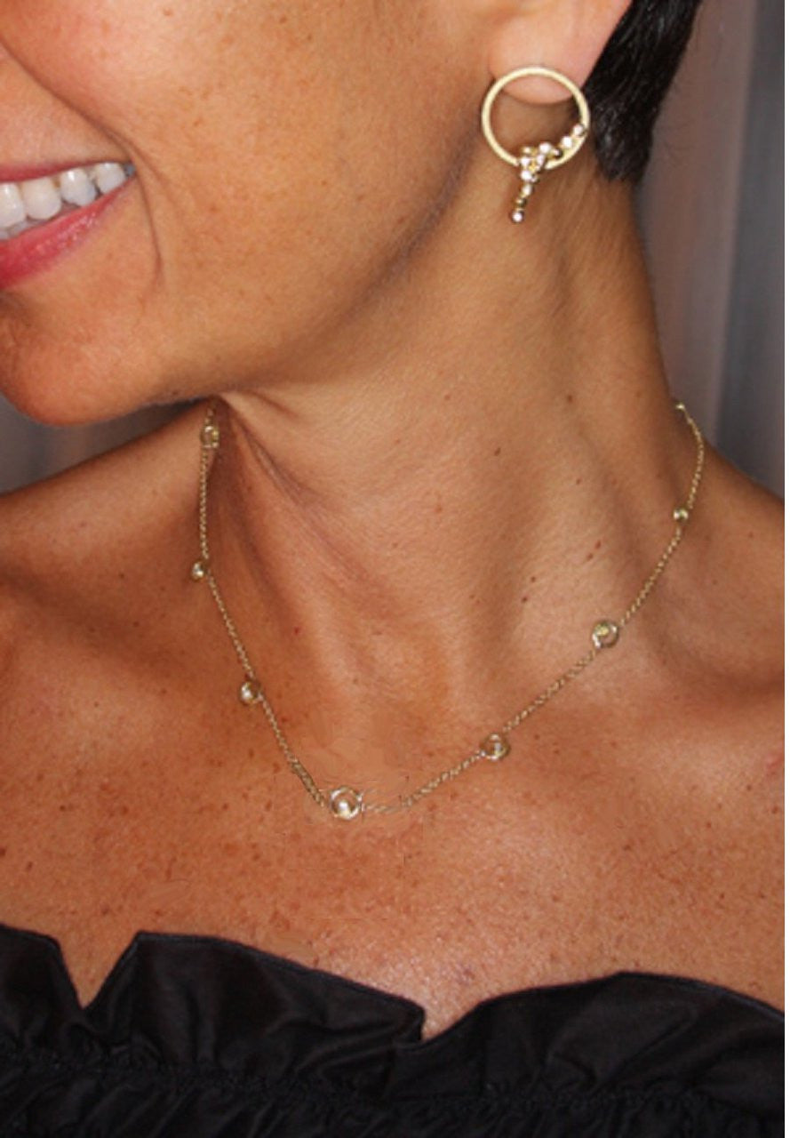 Karma Chain- 14K Gold with Ripples or Diamonds