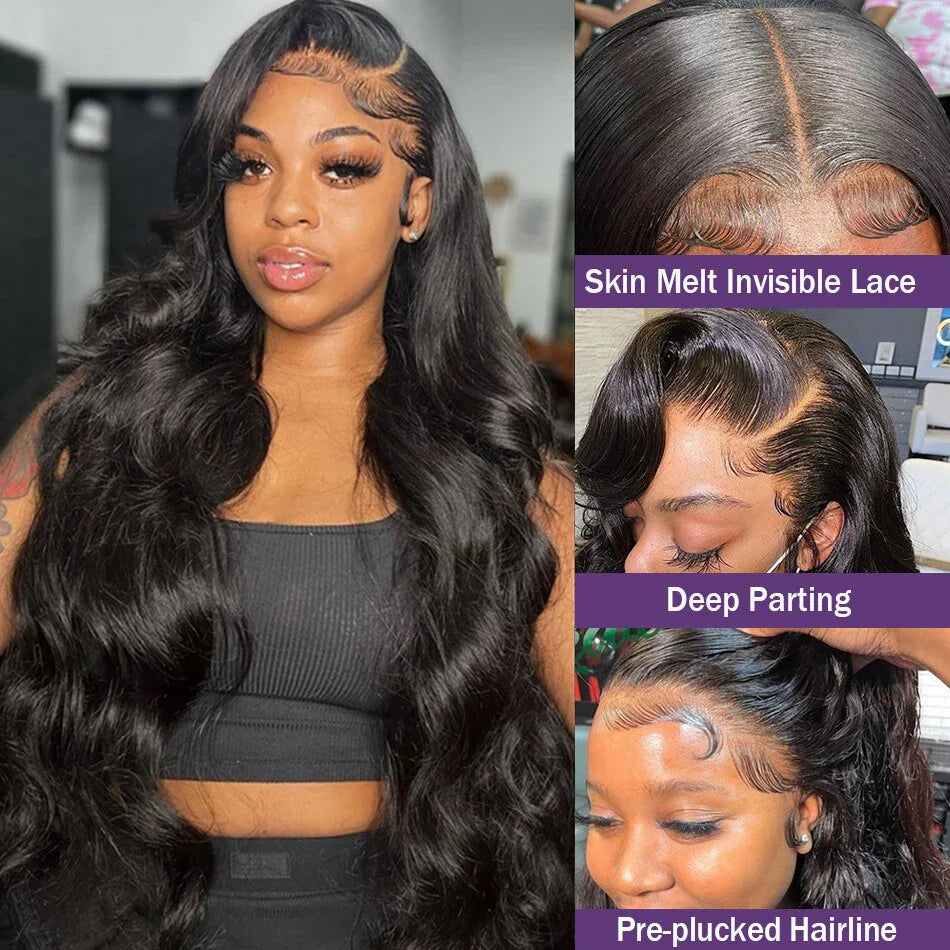Wiggogo Body Wave Human Hair Wigs 30 40 Inch-1