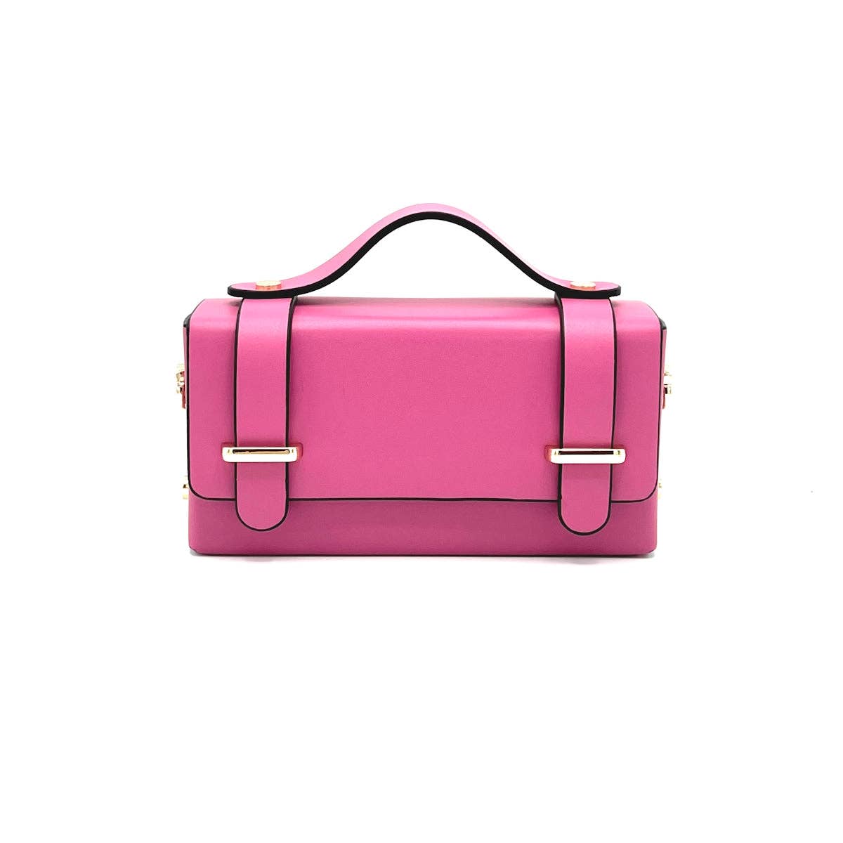 Mini clutch tas van echt leer met ketting, Gemaakt in Italië, art. 112591: Bordeaux