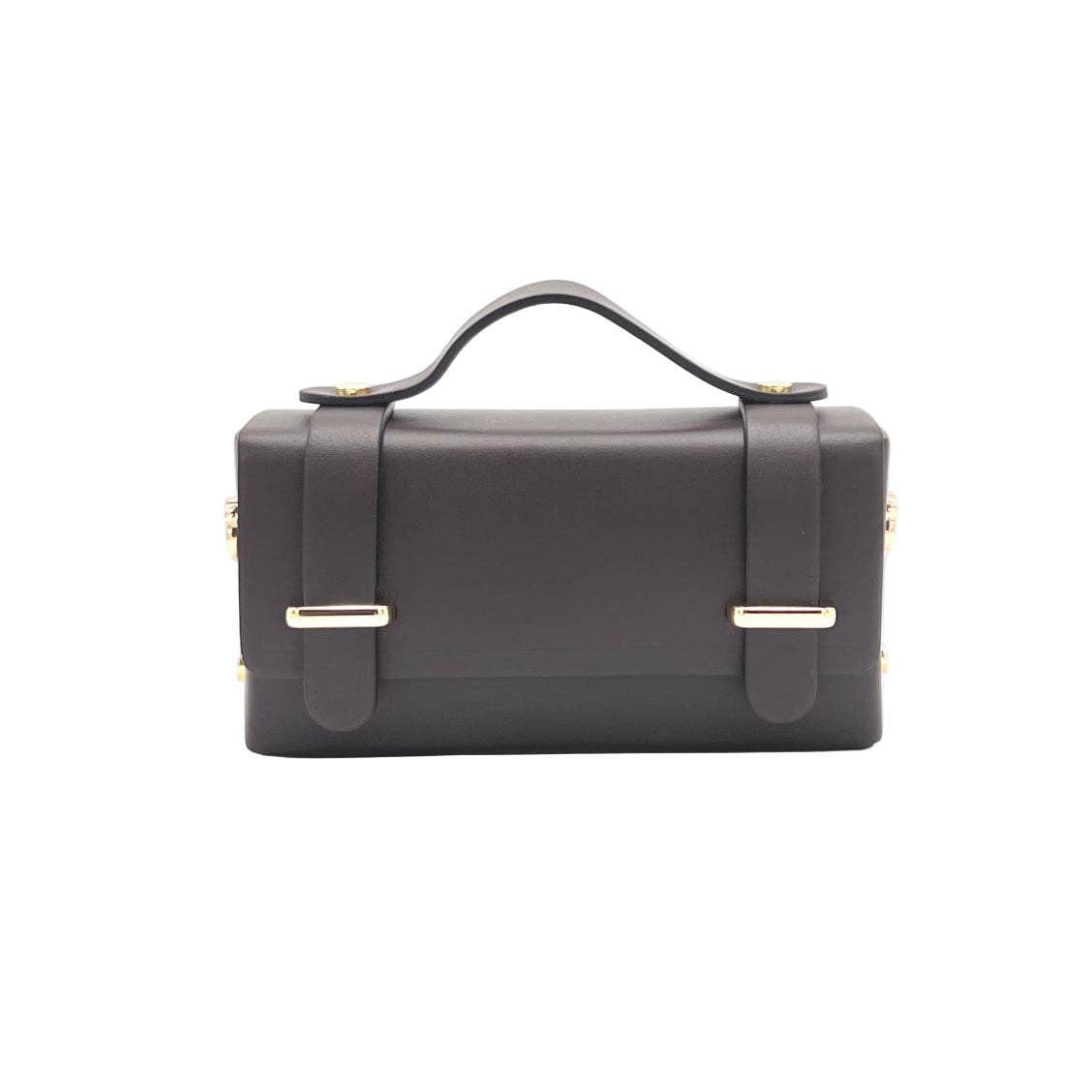 Mini clutch tas van echt leer met ketting, Gemaakt in Italië, art. 112591: Wit
