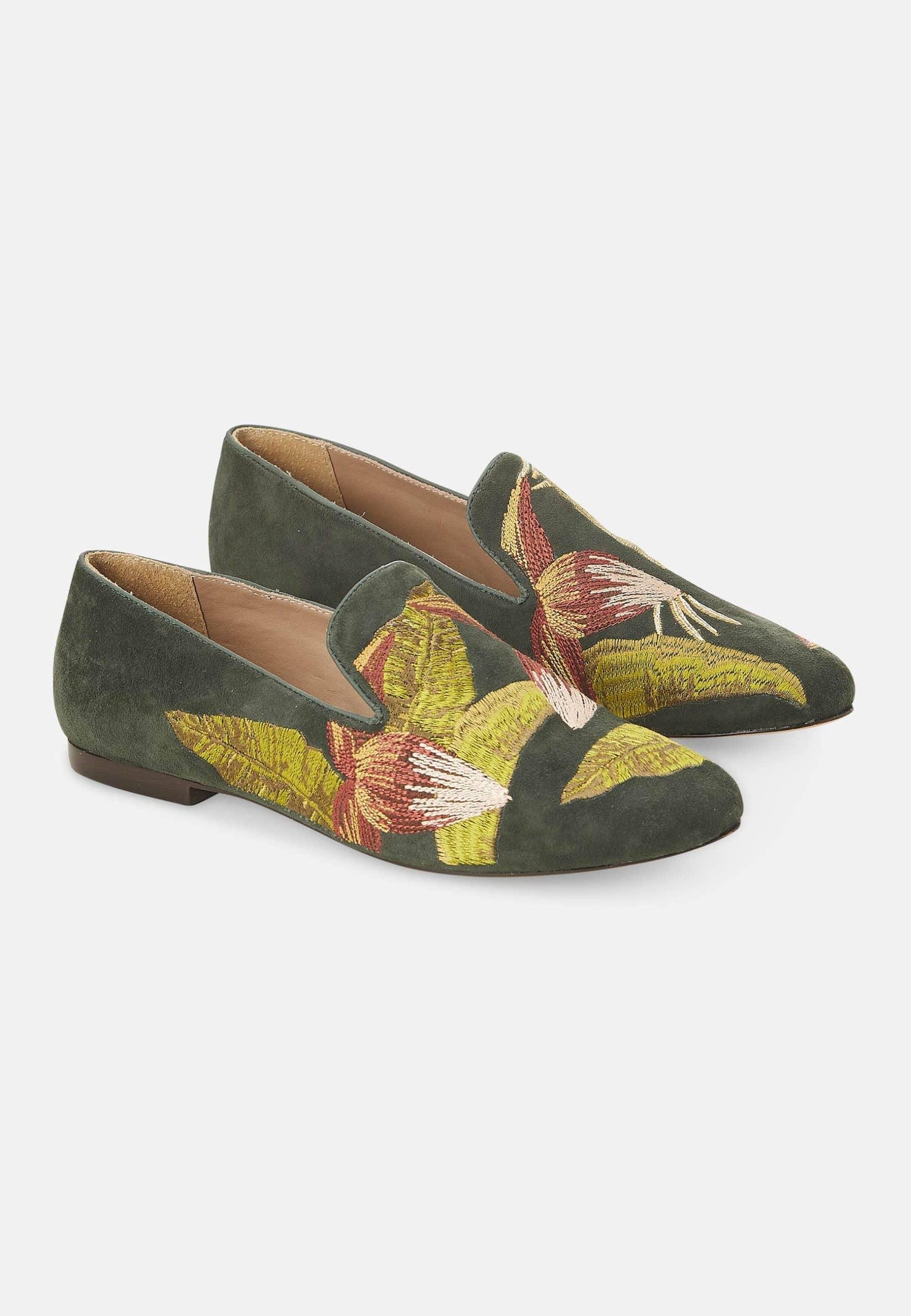 Mocassins en daim Mangará pour femme – Broderies faites main