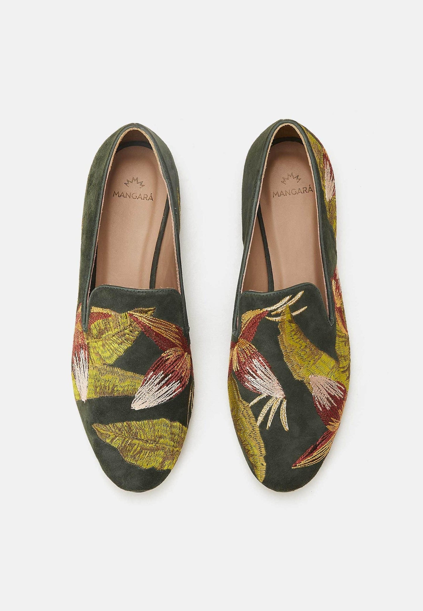 Mocassins en daim Mangará pour femme – Broderies faites main