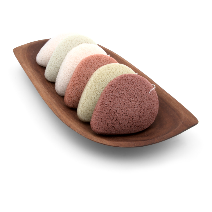 Natural Konjac facial sponges - For dry skin - Vegan (2 sponges in 1 box)-5